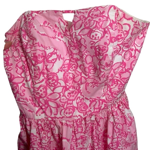 Lilly Pulitzer - Bright pink Richelle She's a Fox strapless fit & flare dress 0 - Picture 2 of 7